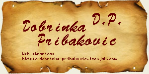 Dobrinka Pribaković vizit kartica